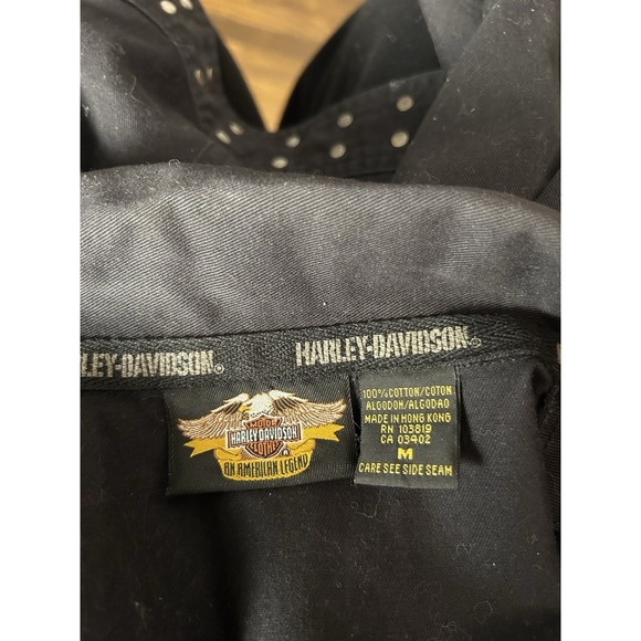 Harley-Davidson Women Zip Vest With Embroidered Eagle On The Back Size M biker - Picture 14 of 15